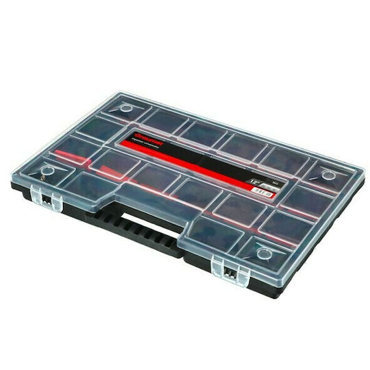 Draumet Tool Compartment Organiser 18 Slot Adjustable Black 29x19.5x3.5cm