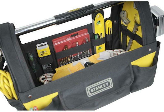 Stanley Open Top Waterproof Black Shoulder Tool Bag 19l Open