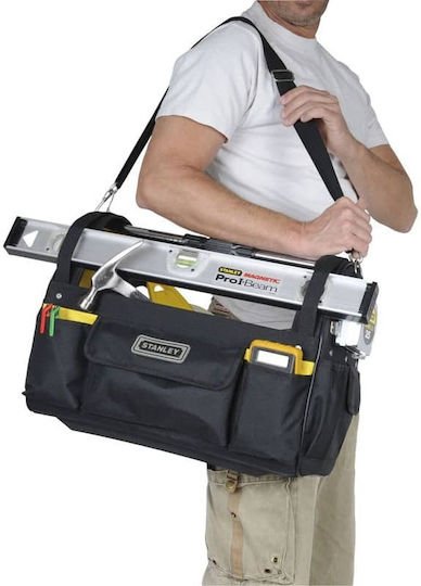 Stanley Open Top Waterproof Black Shoulder Tool Bag 19l Open