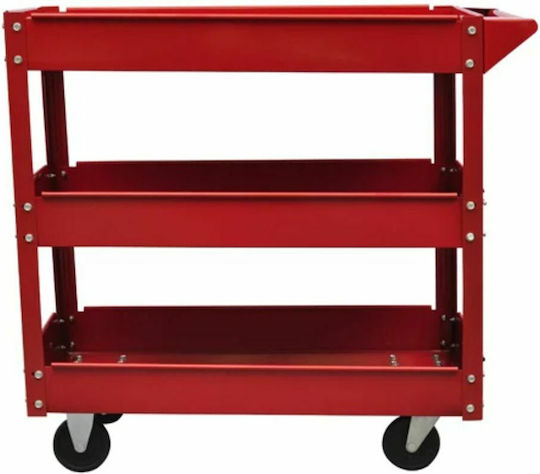 vidaXL Cu roți Metal Căruță 3 Locuri L84xA41xÎ78cm 2τμχ
