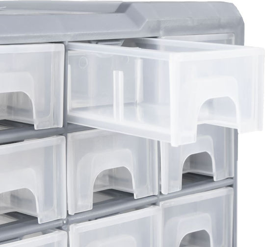vidaXL Συρταριέρα Εργαλείων Plastic with 64 Stackable Sorters W52xD16xH37.5cm