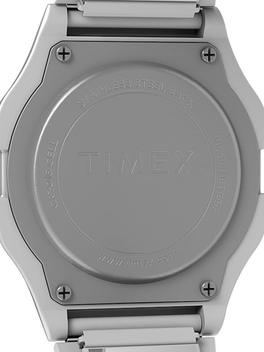 Timex T80 Digital Men's Watch 34mm Battery Chronograph White