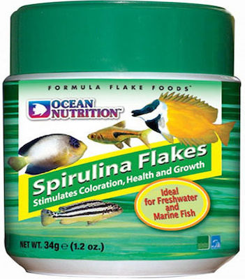 Ocean Nutrition Tropical Fish Food Flakes with Spirulina 34gr