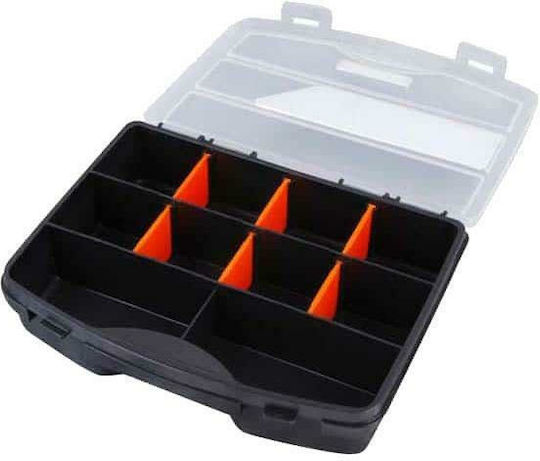 Tactix Tool Compartment Organiser 8 Slot Adjustable Black 19x15x4cm