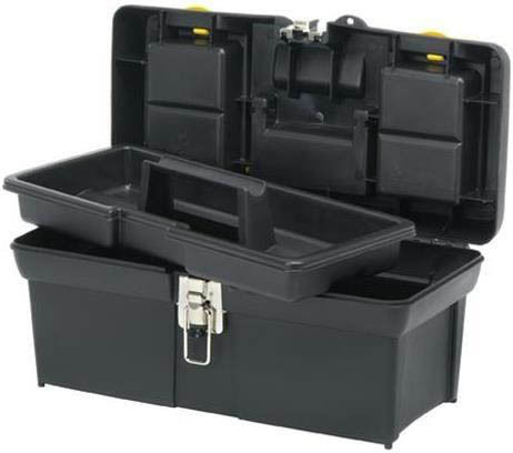 Stanley Series 2000 Hand Tool Case Plastic with Tobacco Case Dimensions: W41.1xD19.9xH18.5cm