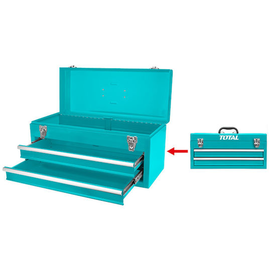 Total Metallic Tool Carrier with 2 Drawers W52xD21.8xH24.3cm