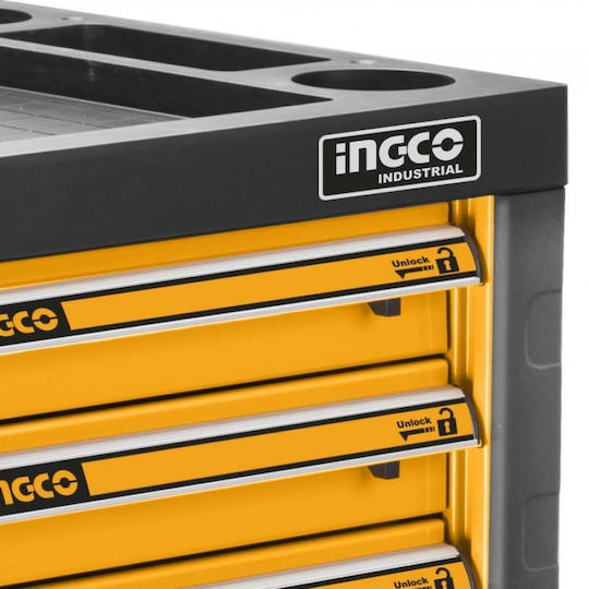 Ingco Rollbar Metallisch Werkzeugkiste B76.5xT46.5xH97.6cm