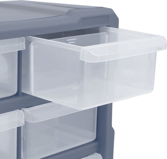 vidaXL Συρταριέρα Εργαλείων Plastic with 18 Drawers W38xD16xH47cm Organization Drawer
