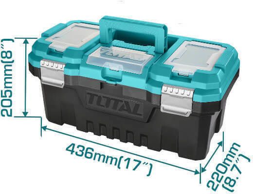Total Hand Tool Case Plastic with Tobacco Case Dimensions: W43.6xD22xH20.5cm