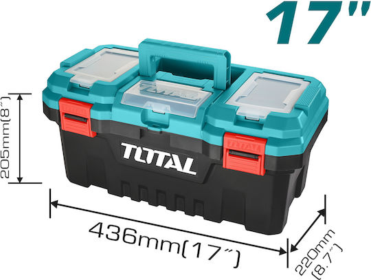 Total Hand Tool Case Plastic with Tobacco Case Dimensions: W43.6xD22xH20.5cm