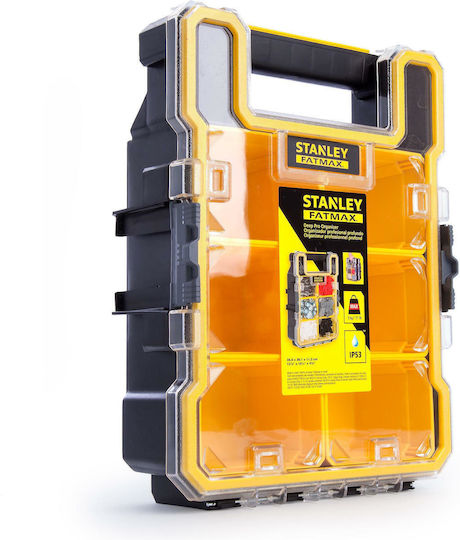 Stanley FatMax Tool Compartment Organiser 6 Slot with Removable Box Yellow 35x26x11cm
