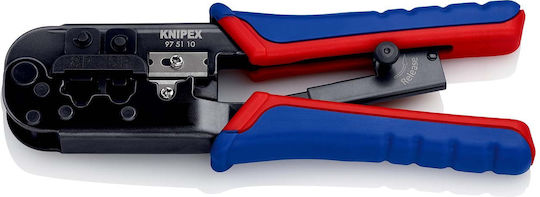 Knipex Ethernet Internet Cable Crimping Plier RJ12, RJ11, RJ45 with Cable Cutter & Ratchet Mechanism (Length 190mm)