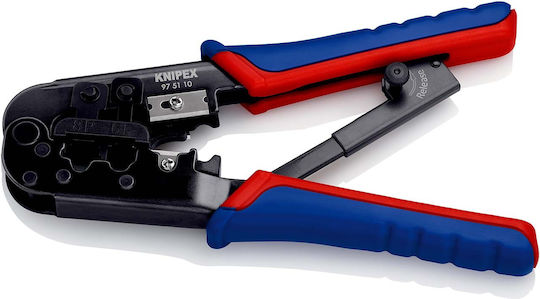 Knipex Ethernet Internet Cable Crimping Plier RJ12, RJ11, RJ45 with Cable Cutter & Ratchet Mechanism (Length 190mm)