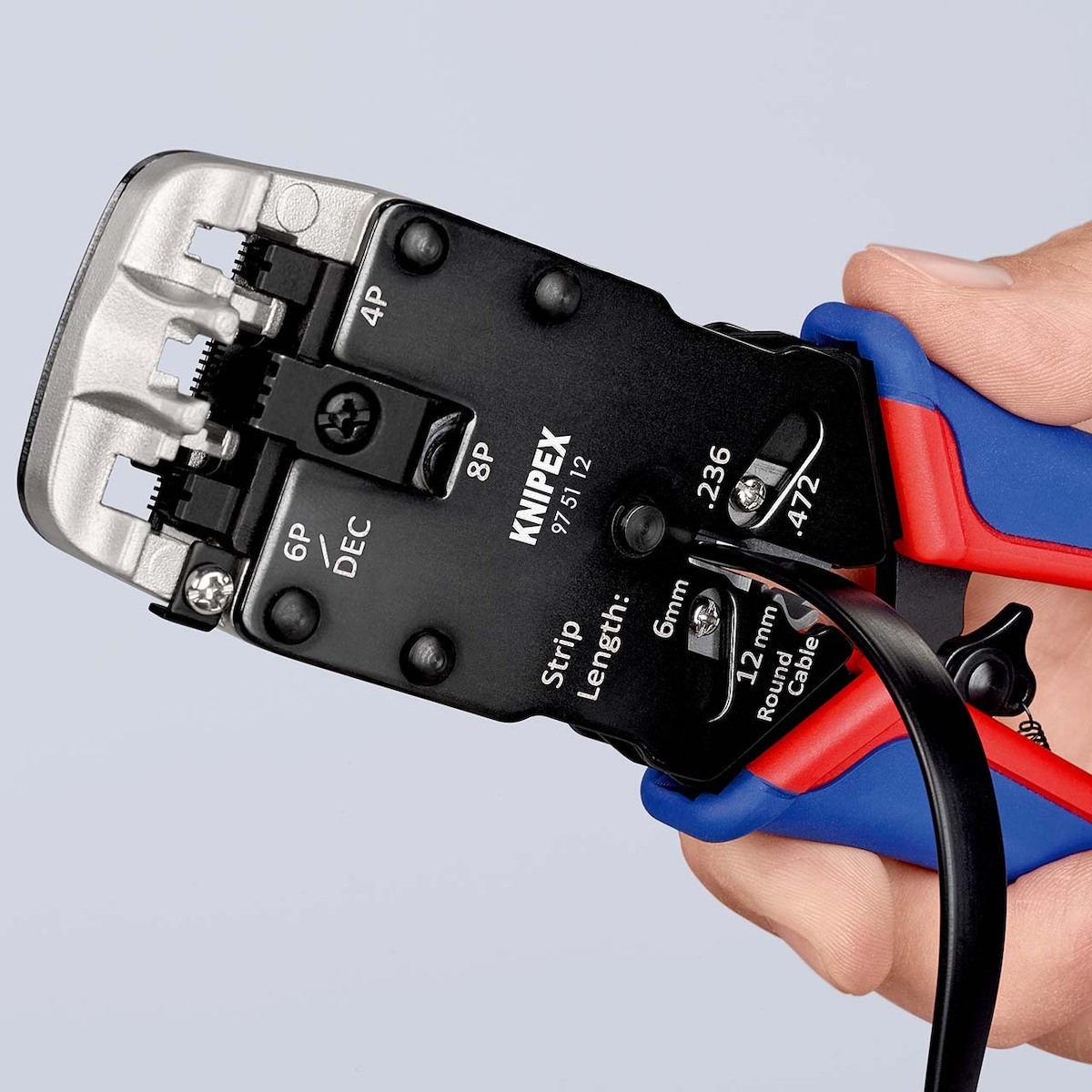 Knipex Πρέσα Ακροδεκτών Δικτύου RJ45, RJ10 με Απογυμνωτή