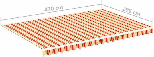 vidaXL Τεντόπανο Πολύχρωμο με Επίστρωση PU 3x4.5m