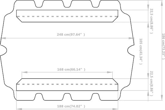 vidaXL Überdachung für Wiege Ecru mit PVC-Beschichtung 2.26x1.86m