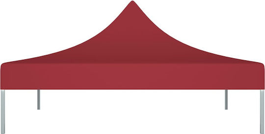 vidaXL Acoperiș pentru foișor Burgundy cu acoperire PVC 3x3m