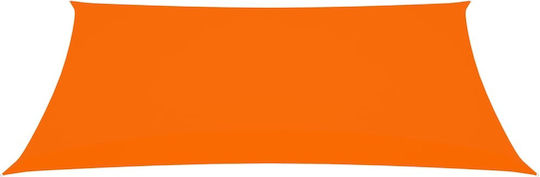 vidaXL Rectangular Shade Sail Orange With Hoop & with PU Coating 2x4m