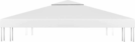 vidaXL Square Cover for Kiosk White with PVC Coating 3x3m 310gr/m²
