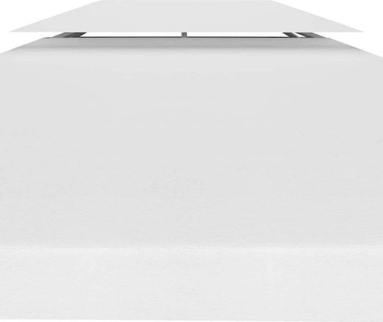 vidaXL Square Cover for Kiosk White with PVC Coating 3x3m 310gr/m²