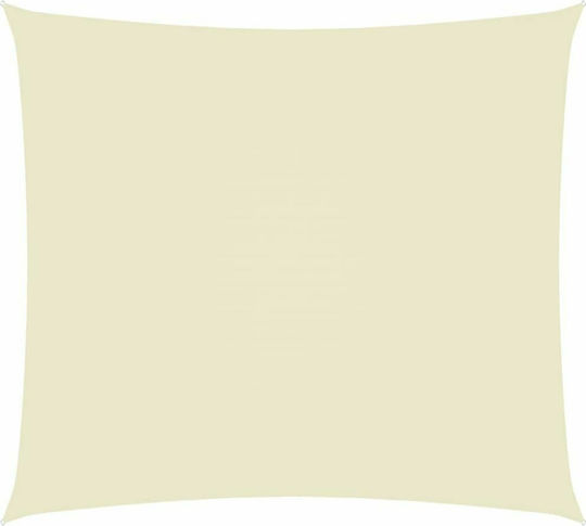 vidaXL Rectangular Shade Sail Ecru With Hoop & with PU Coating 2x3m