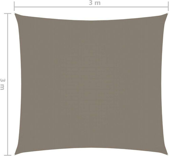 vidaXL Pătrat Umbrela Sail Maro Cu cerc & cu strat PU 3x3m