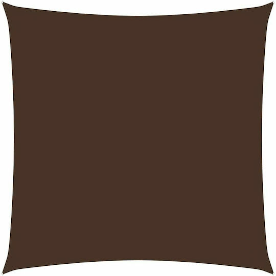 vidaXL Square Shade Sail Brown With Hoop & with PU Coating 3x3m