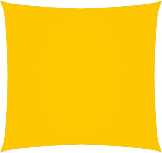 vidaXL Square Shade Sail Yellow With Hoop & with PU Coating 3.6x3.6m
