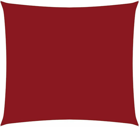 vidaXL Platz Sonnensegel Rot Mit Hoop & mit PU-Beschichtung 3.6x3.6m Quadratisch, aus Oxford-Gewebe