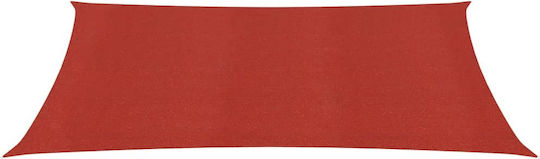 vidaXL Square Shade Sail Red With Hoop 4.5x4.5m 160gr/m²