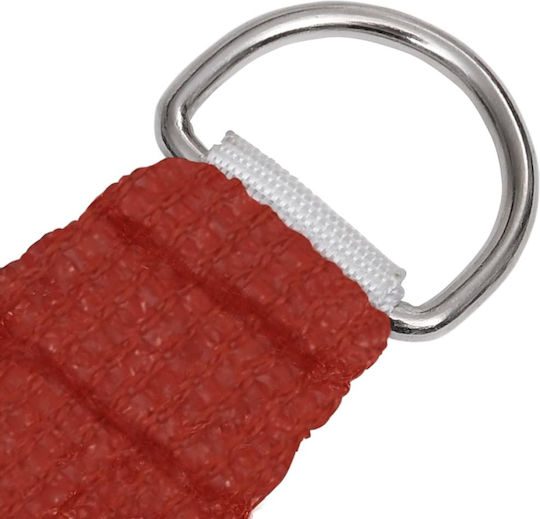 vidaXL Rectangular Shade Sail Red With Hoop 4x6m 160gr/m² made of HDPE 160gr/m²