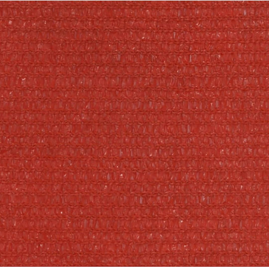 vidaXL Rectangular Shade Sail Red With Hoop 4x6m 160gr/m² made of HDPE 160gr/m²