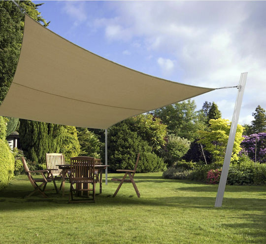 Nesling Τετράγωνο Πανί Σκίασης Γκρι 5x5m 220gr/m²