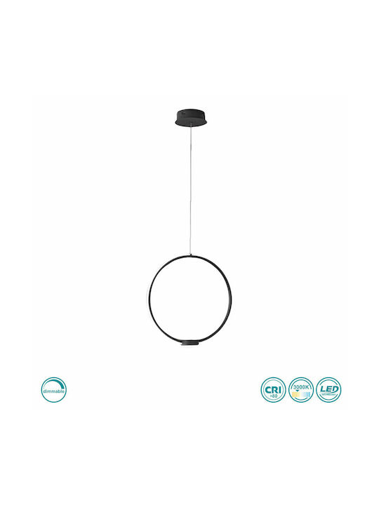 Ondaluce Pendant Light LED with Warm White Light Black