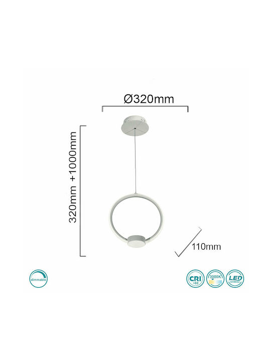 Ondaluce Pendant Light Black 32x100cm