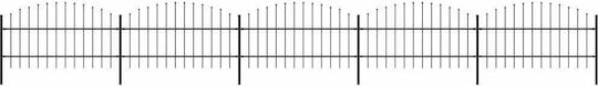 vidaXL Metallzäune mit Speeren in Schwarz Farbe 1.0x8.5m