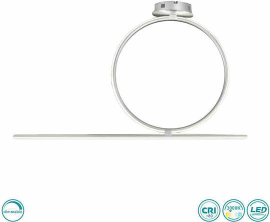 Ondaluce Pl.Acrobat.50/Silver Ceiling Light 100cm LED Ondaluce Pl.Acrobat.50/Silver Ceiling Light 100cm LED