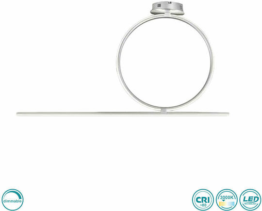 Ondaluce Pl.Acrobat.40/Silver Ceiling Light 100cm LED Ondaluce Pl.Acrobat.40/Silver Ceiling Light 100cm LED