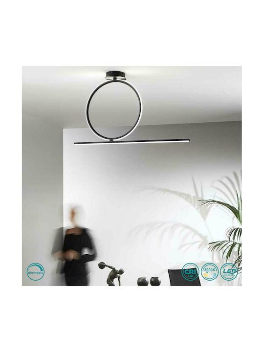 Ondaluce Pl.Acrobat.40/Silver Deckenleuchte 100cm Silber mit Integrierter LED