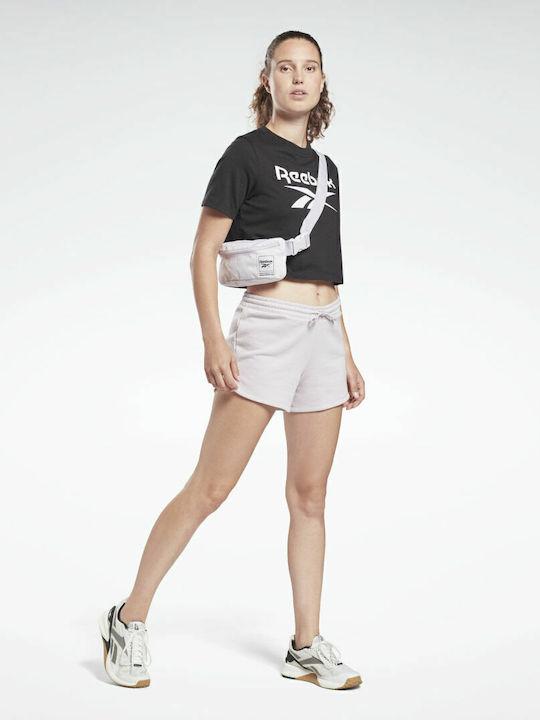 Identity Women's Athletic Crop Top Short Sleeve Black