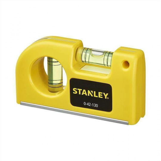 Stanley 0-42-130 Plastic Spirit Level Magnetic 8cm with 2 Eyes