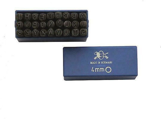 Donges Embossed Letters Latin Alphabet 6mm 30-530006-0 Stamped Letters Hand Tool Set 27pcs