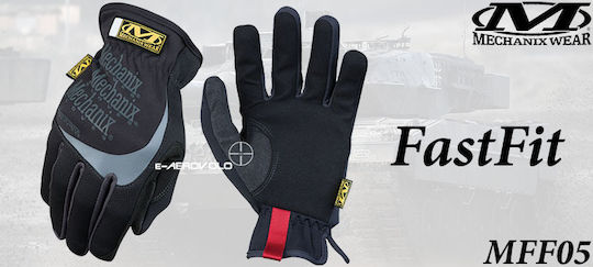 Mechanix Wear Fastfit Γάντια Εργασίας Μαύρα Συνθετικού Δέρματος