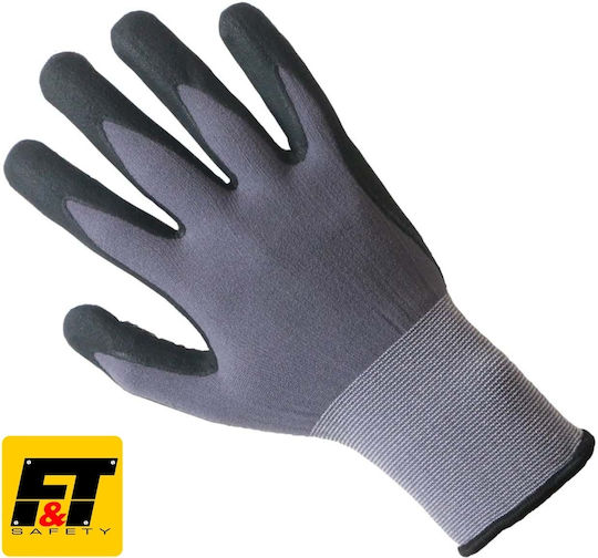 Ft-Safety Arbeitshandschuhe Garten Gray Nitril 1Stück