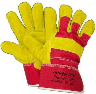 Galaxy Safety Solutions Phoenix Safety Glofe Leather-Cotton Yellow