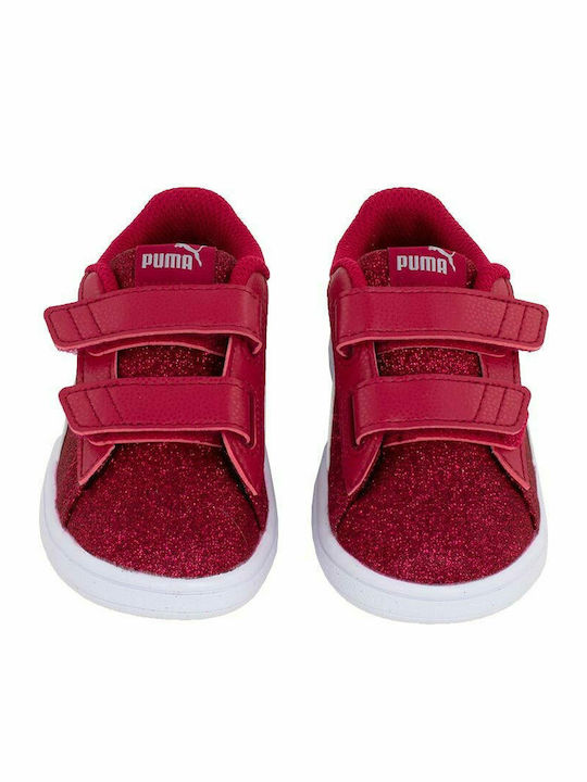 Smash V2 Glitz Glam V Παιδικά Sneakers με Σκρατς Κόκκινα