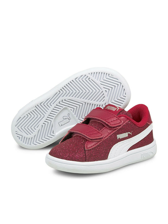 Smash V2 Glitz Glam V Παιδικά Sneakers με Σκρατς Κόκκινα