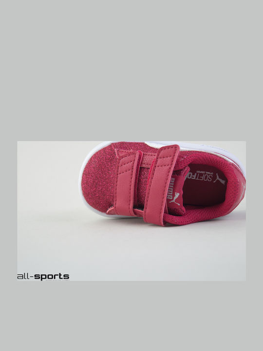 Smash V2 Glitz Glam V Παιδικά Sneakers με Σκρατς Κόκκινα