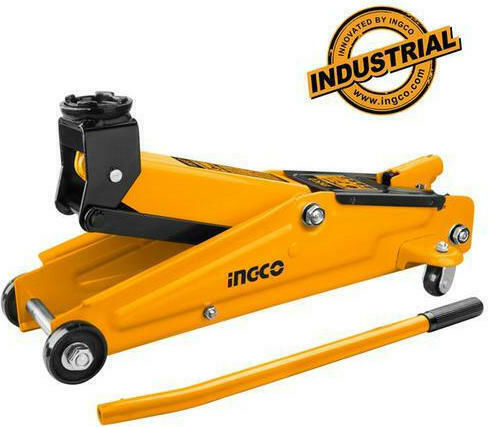 Ingco Hydraulic Car Jack with Lifting Height up to 41cm and Lifting Weight up to 3 Tons