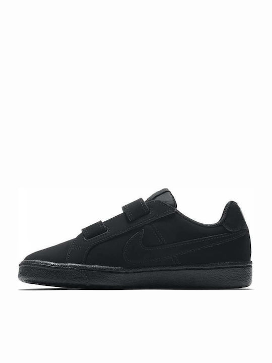 Court Royale Psv Παιδικά Sneakers Ανατομικά με Σκρατς Μαύρα